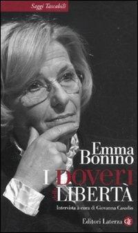 I doveri della libertà - Emma Bonino,Giovanna Casadio - copertina