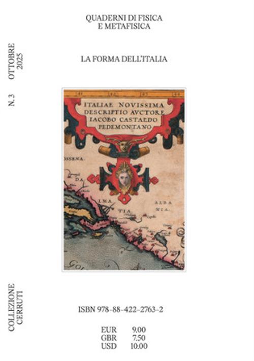 Quaderni di fisica e metafisica. Vol. 3: La forma dell'Italia - copertina