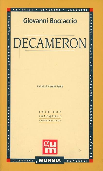 Il decameron - Giovanni Boccaccio - copertina