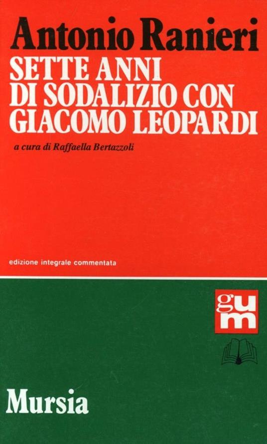 Sette anni di sodalizio con Giacomo Leopardi - Antonio Ranieri - copertina