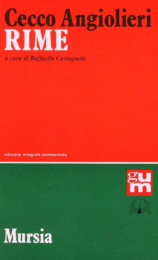 Rime - Cecco Angiolieri - copertina