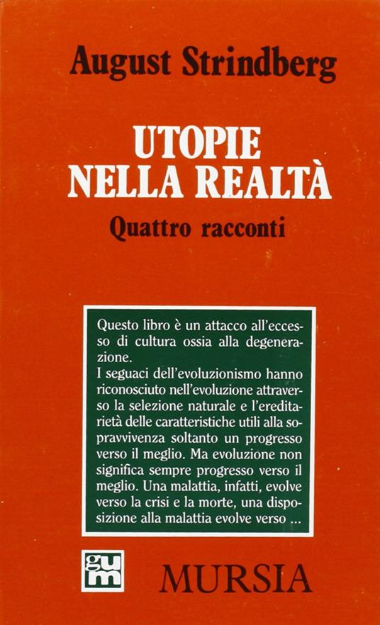Utopie nella realtà - August Strindberg - copertina