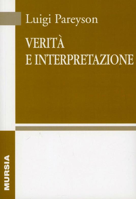 Verità e interpretazione - Luigi Pareyson - copertina