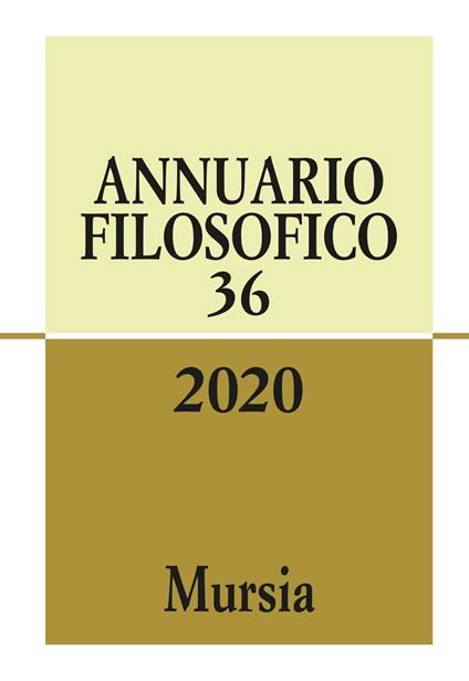 Annuario filosofico (2020). Vol. 36 - copertina