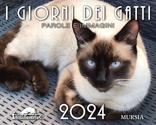 I giorni dei gatti. Calendario 2024 - Libro - Ugo Mursia Editore -  Felinamente & C.