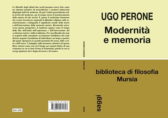 Modernità e memoria - Ugo Perone - 2
