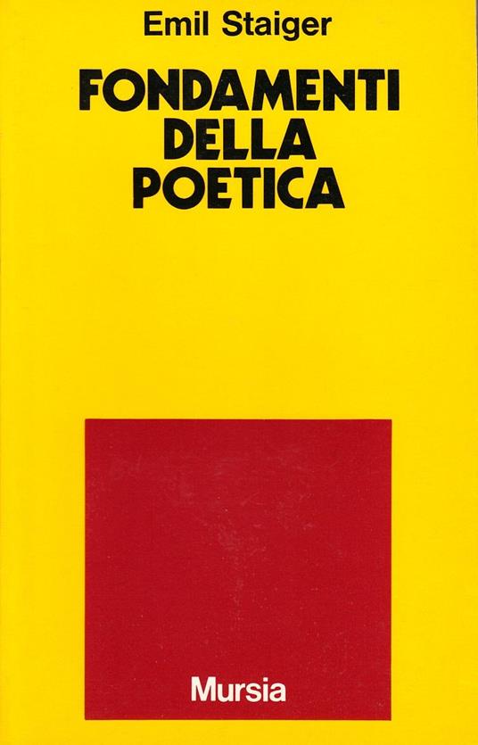 Fondamenti della poetica - Emil Staiger - copertina