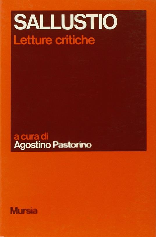 Sallustio. Letture critiche - Caio Crispo Sallustio - copertina