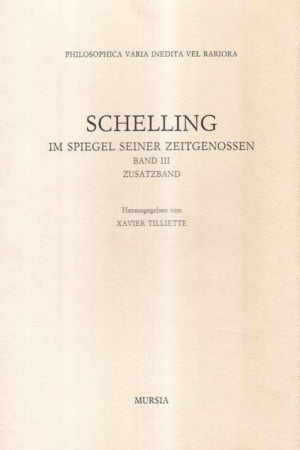 Im Spiegel Seiner Zeitgenossen. Ediz. italiana - Friedrich W. Schelling - copertina