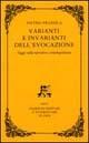 Varianti e invarianti dell'evocazione. Saggi sulla narrativa contemporanea - Pietro Frassica - copertina