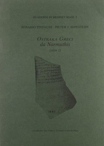 Ostraka greci da Narmuthis (OGN I) - Rosario Pintaudi,Pieter J. Sijpesteijn - copertina