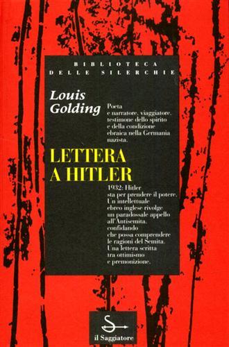 Lettera a Hitler - Louis Golding - copertina
