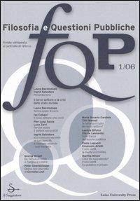 FQP. Filosofia e questioni pubbliche (2006). Vol. 1 - copertina