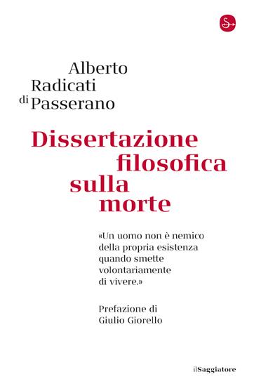 Dissertazione filosofica sulla morte - Alberto Radicati di Passerano - copertina