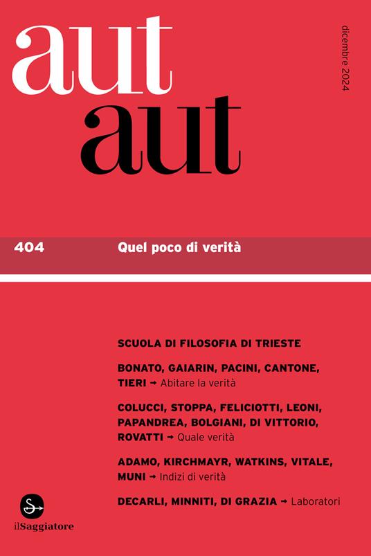 Aut aut. Vol. 404: Quel poco di verità - copertina