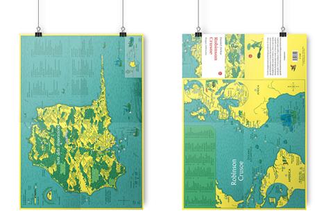 Robinson Crusoe. Mappa letteraria. Ediz. a colori - Martin Thelander - 2