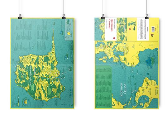 Robinson Crusoe. Mappa letteraria. Ediz. a colori - Martin Thelander - 2
