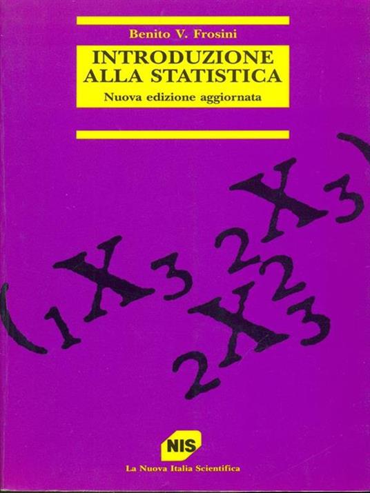 Introduzione alla statistica - Benito V. Frosini - copertina
