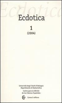 Ecdotica (2004). Vol. 1 - copertina
