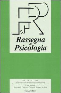 Rassegna di psicologia (2005). Vol. 3 - copertina
