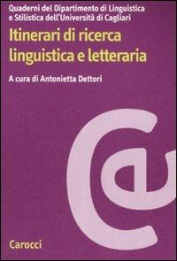 Itinerari di ricerca linguistica e letteraria - copertina