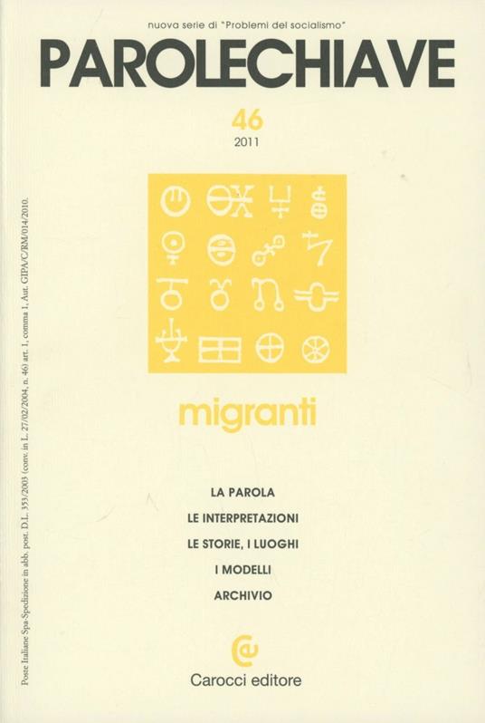 Parolechiave (2011). Vol. 46: Migranti. - copertina