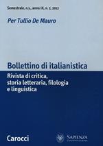 Bollettino di italianistica. Rivista di critica, storia letteraria, filologia e linguistica (2012). Vol. 2