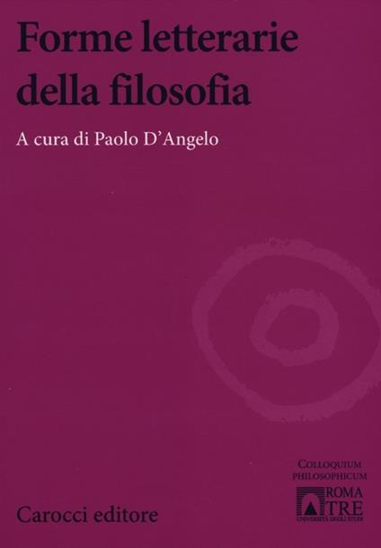 Forme letterarie della filosofia - copertina