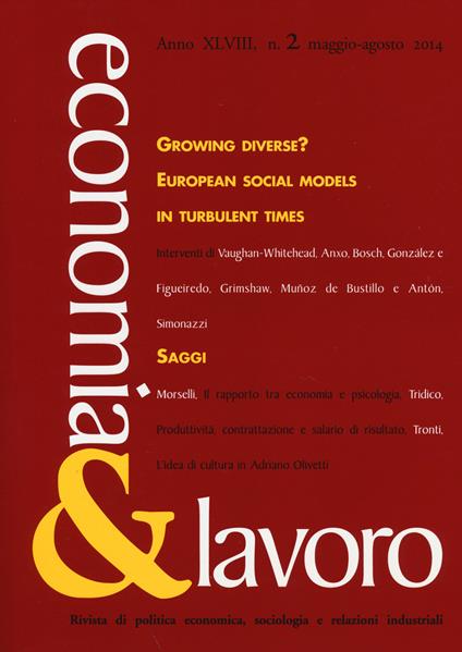 Economia & lavoro (2014). Vol. 2 - copertina