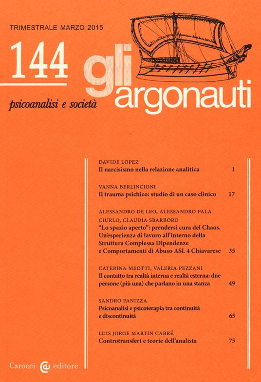 Gli argonauti (2015). Vol. 144 - copertina