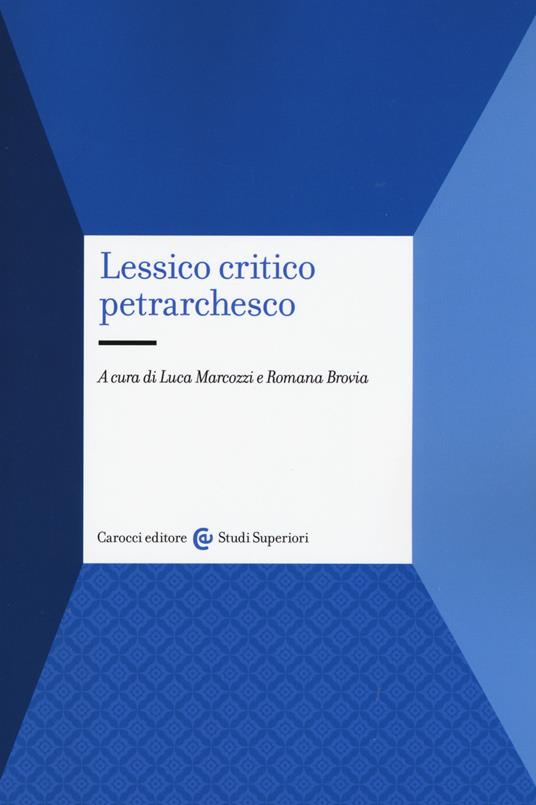 Lessico critico petrarchesco - copertina