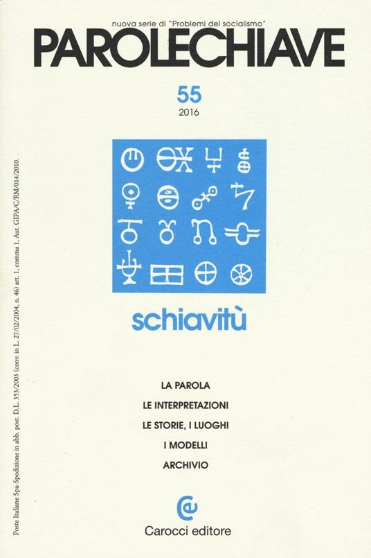 Parolechiave. Vol. 55: Schiavitù. - copertina