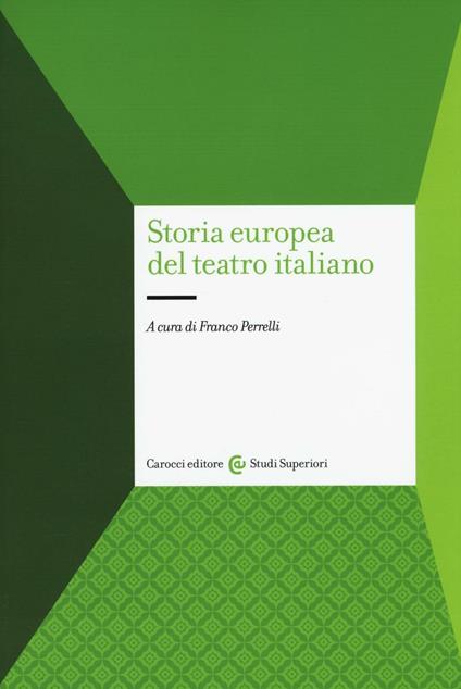 Storia europea del teatro italiano - copertina