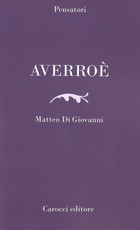Averroè - Matteo Di Giovanni - copertina