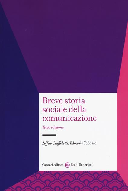 Breve storia sociale della comunicazione - Zeffiro Ciuffoletti,Edoardo Tabasso - copertina