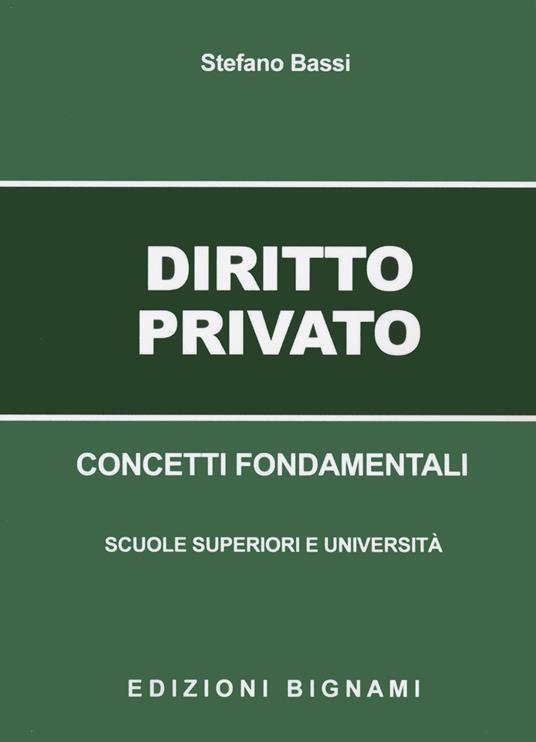 Diritto privato. Concetti fondamentali - Stefano Bassi - copertina