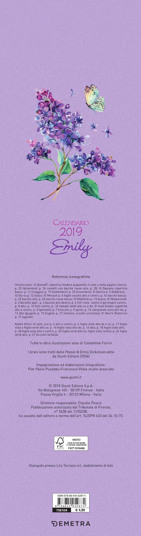 Emily. Calendario 2019 - 2