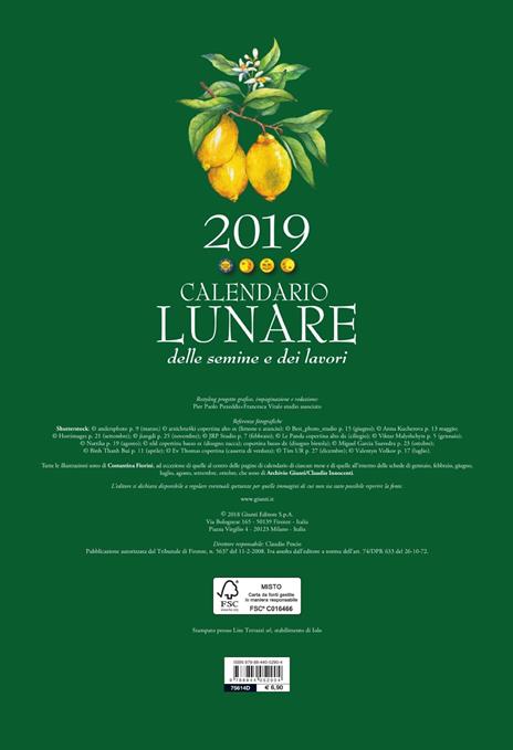Calendario lunare delle semine e dei lavori 2019. 12 mesi di cose da fare - 2