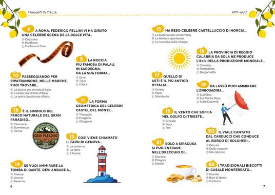Viaggio in Italia. 400 quiz per scoprire quanto conosci il Belpaese - Fabio Leocata - 3