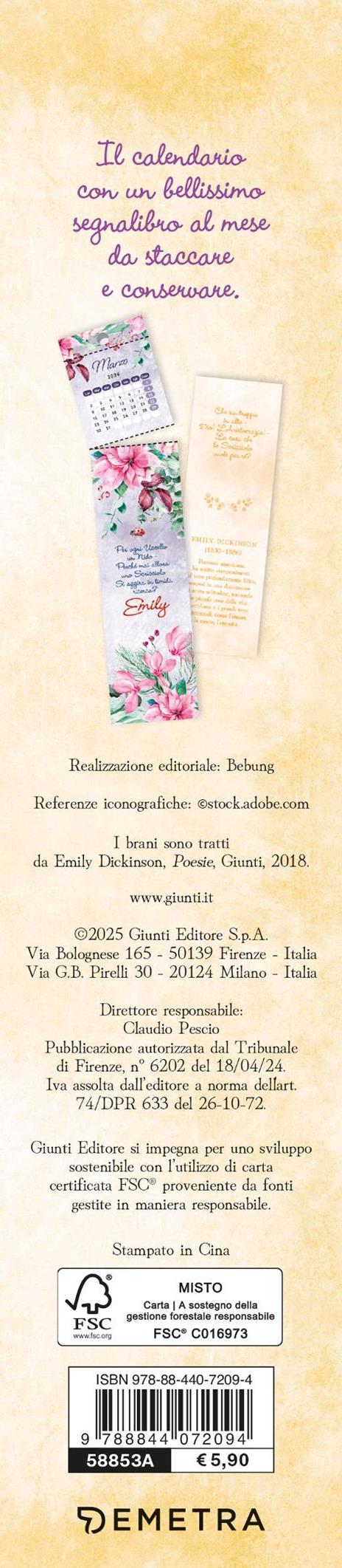 Emily poesie. Calendario 2026 - 2