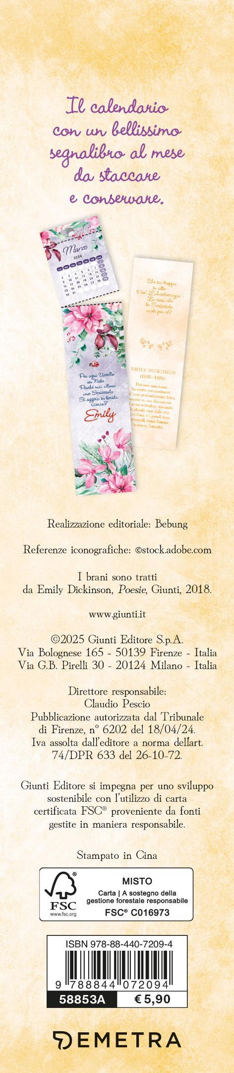 Emily poesie. Calendario 2026 - 2