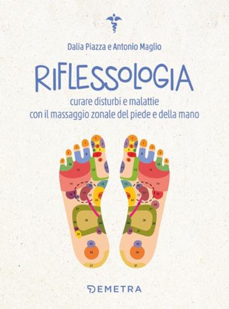 Riflessologia. Curare disturbi e malattie con il massaggio zonale del piede e della mano - Antonio Maglio,Dalia Piazza - copertina