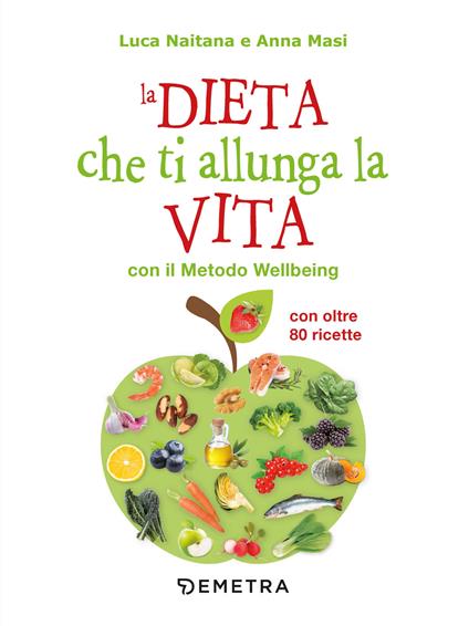 La dieta che ti allunga la vita con il Metodo Wellbeing - Luca Naitana,Anna Masi - copertina