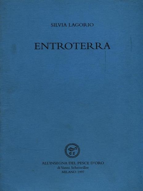 Entroterra - Silvia Lagorio - copertina