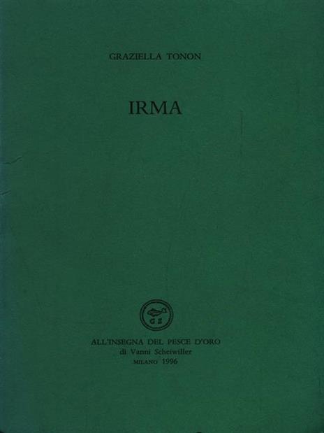 Irma - Graziella Tonon - copertina