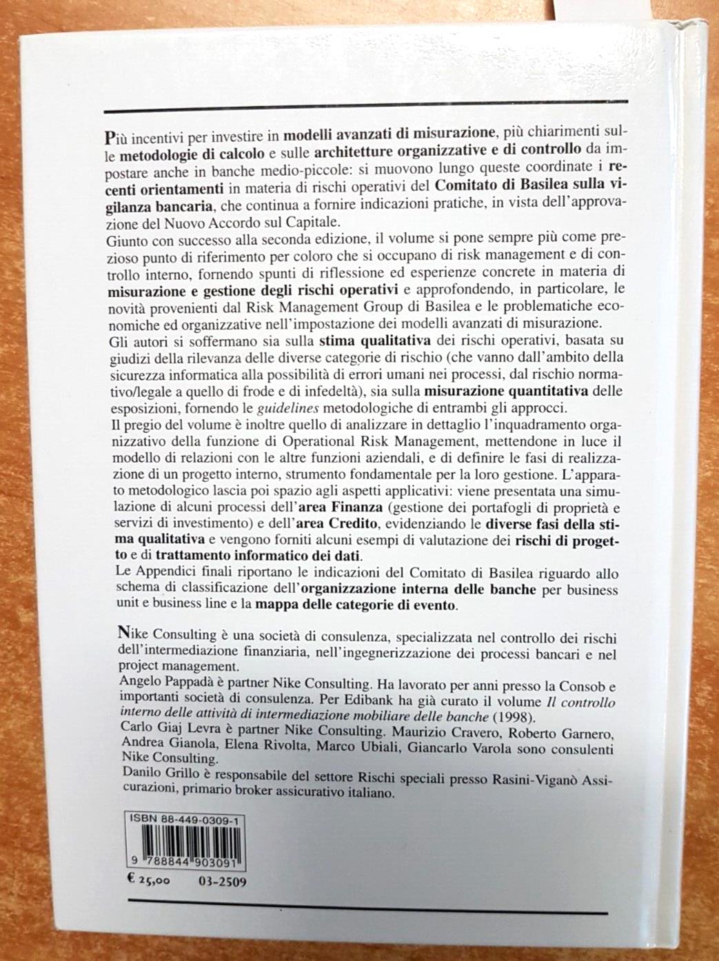 I rischi operativi nelle banche. Misurazione e gestione