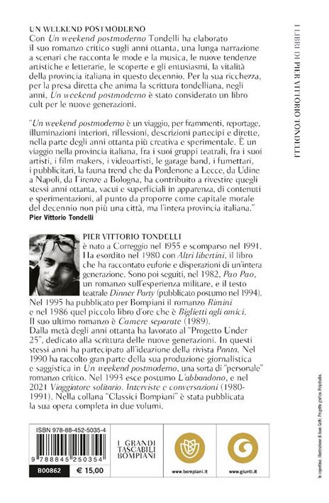 Un weekend postmoderno. Cronache dagli anni Ottanta - Pier Vittorio Tondelli - 2