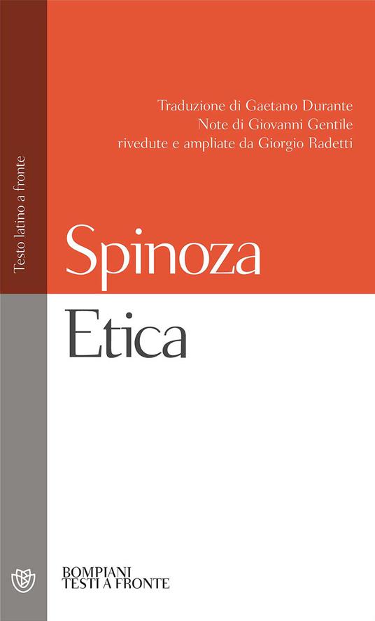 Etica. Testo latino a fronte - Baruch Spinoza - copertina