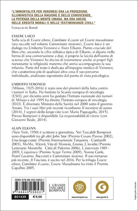 Essere laico - Umberto Veronesi,Alain Elkann - 2