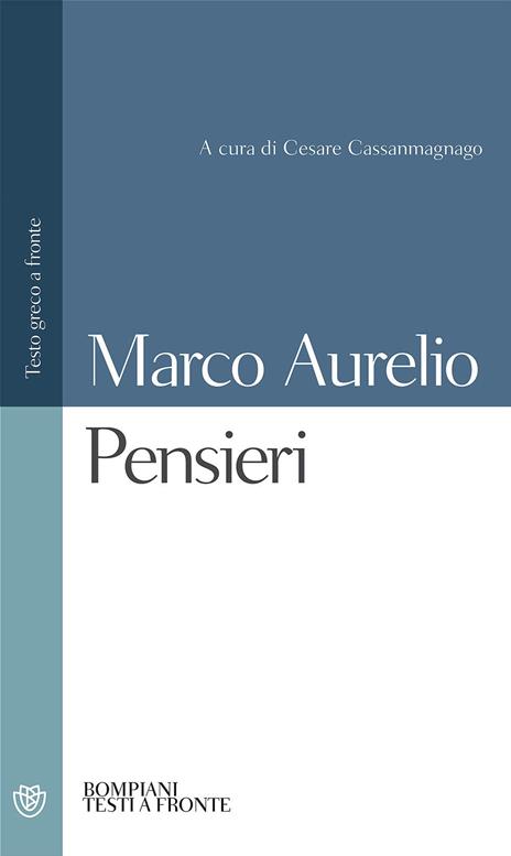 Pensieri. Testo greco a fronte - Marco Aurelio - copertina